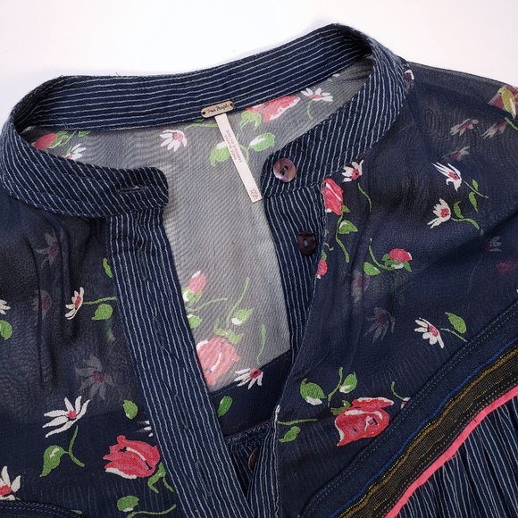 Free People Hearts & Colors Boho Peasant Blouse - Picture 4 of 5